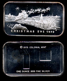 COL-13 Christmas Eve 1973 Silver Art Bar