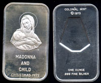 COL-2 (1973) Madonna and Child Silver Bar