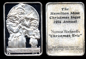 HAM-94 The Hamilton Mint 1974 Annual Christmas Ingot