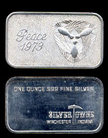 ST-2   Peace 1973 silver bar
