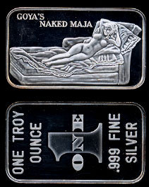 WEST-7V Goya's Naked Maja Silver Bar