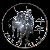 Year of the Ox Silver Art Round