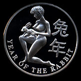 Year of the Rabbit Silver Art Round