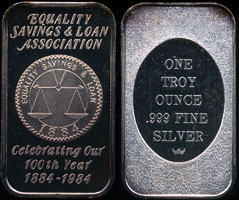 WWM-125 Equality Savings And Loan 100 Year Anniversary 1884-1984