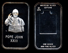 AS-1 Pope John XXIII Silver Bar