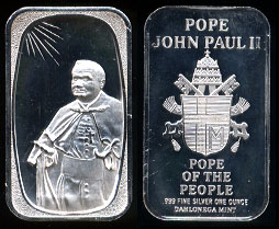 DM-7  Pope John Paul II Silver Bar