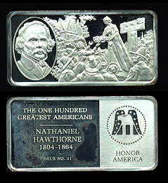 FM-HAWTHORNE Nathaniel Hawthorne Sterling Silver Artbar