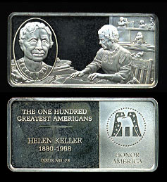 FM-KELLER Helen Keller Sterling Silver Artbar