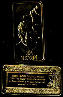 HAM-581G Jim Thorpe Gold-Plated Silver Bar