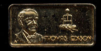 AM-584G Thomas Edison Gold-Plated Silver Bar