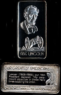 HAM-586 Abe Lincoln Silver Artbar