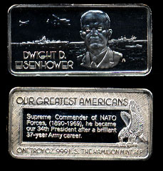 HAM-587 Dwight D. Eisenhower  Silver Artbar