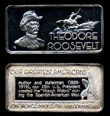 HAM-593 Theodore Roosevelt Silver Artbar