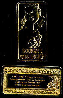 HAM-605G Booker T. Washington Gold-Plated Silver Bar