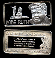 HAM-611 Babe Ruth Silver Artbar