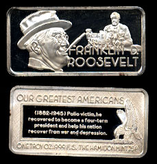 HAM-624 Franklin D. Roosevelt Silver Artbar