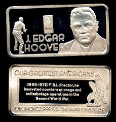 HAM-626 J. Edgar Hoover Silver Artbar