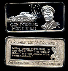 HAM-585 Gen. Douglas MacArthur Silver Artbar