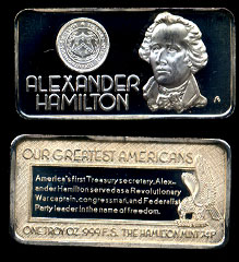 HAM-598 Alexander Hamilton Silver Artbar