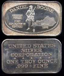 USSC-148  Daniel Boone Silver Artbar