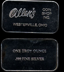 ASC-1 Allen's Coin Shop Inc. Silver Artbar