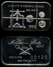 MLM-24C  A Salute to History's Coinage and Mints Silver Artbar