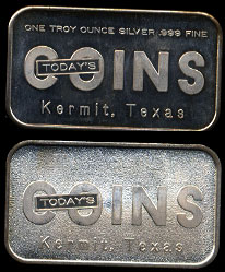 WM-2 Today's Coins Kermit, Texas Silver Artbar