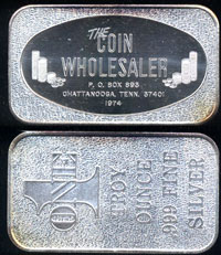 WWM-4 The Coin Wholesaler Silver Artbar