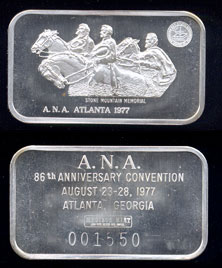 MAD-171 86th A.N.A. Convention Atlanta, Georgia Silver Artbar