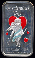 CEM-20EN Valentine's Day 1974 Silver Artbar