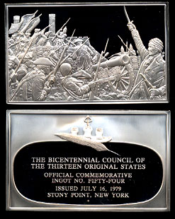 1979 Official Bicentennial Ingot Ingot #54 Silver Bar