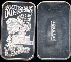 MAD-164 (1976) 200 Years of Independence Silver Art Bar