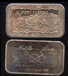 MLM-18V Pony Express Silver Art bar solid pan rim
