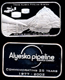 NWT-40 Alaskan Pipeline Silver Art bar