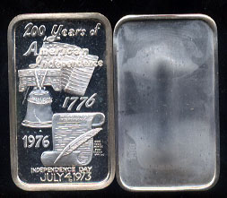 GDM-4 Green Duck Mint Independence Day 1973 Silver Art Bar