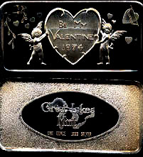 GLM-11 Be My Valentine 1974 Silver Artbar