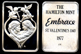 HAM-210 Embrace St. Valentine's Day 1977 Silver Artbar