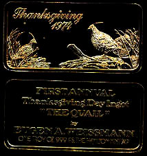 HAM-3G Thanksgiving 1974 Silver Artbar