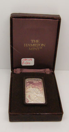Hamilton Mint   Thanksgiving Ingot 1976 "TheThanksgiving Bounty" In Box of Issue