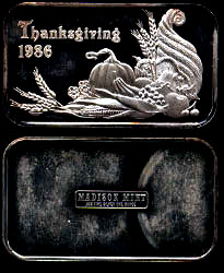 MAD-290 Thanksgiving 1986 Silver Artbar