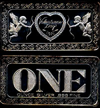 ONE-1 Valentine's Day 1974 Silver Artbar