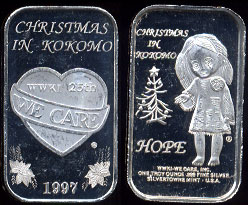 ST Christmas in KOKOMO WWKI 25th 1997 Silver Artbar