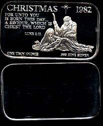 VM-1 Christmas 1982 For Unto You in Born This Day... A Saviour, Wich is Christ The Lord Silver Artbar