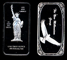 NEW-1  Statue of Liberty The New Millennium Group Silver Artbar