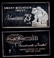 WM-1 Smoky Mountain 20 Gram Ingot 