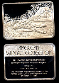 HAM-310 American Alligator Silver Artbar