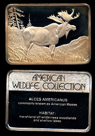 HAM-318 American Moose Silver Artbar