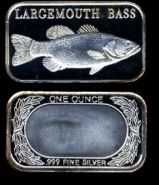ST-219 Largemouth Bass Silver Artbar