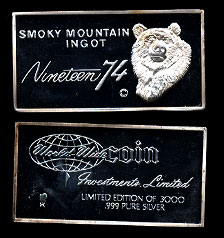 WM-2 (1974) Smokey Mountain 20 Gram Ingot