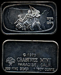 CT-29 1776-1976 Silver Artbar